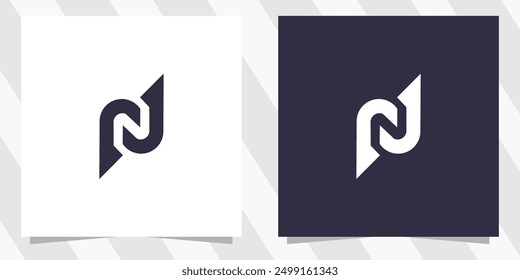 letter n logo design vector