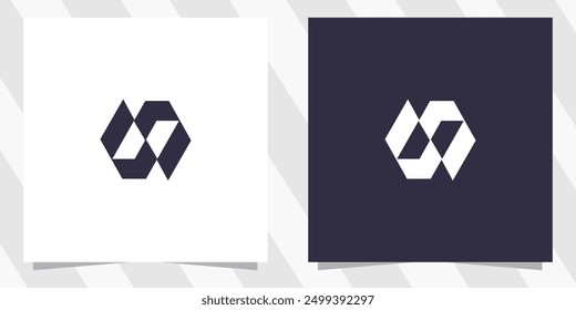 Letra n Vector de diseño de logotipo