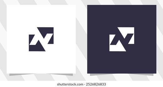 Letra n Vector de diseño de logotipo