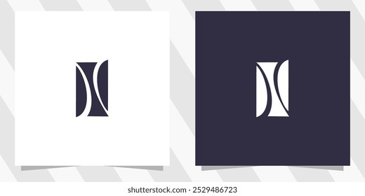 letter n logo design vector