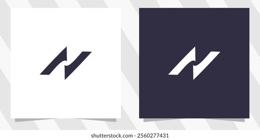 letter n logo design vector