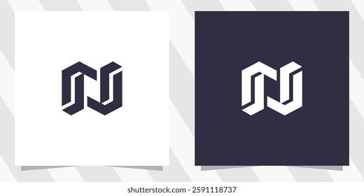 letter n logo design vector