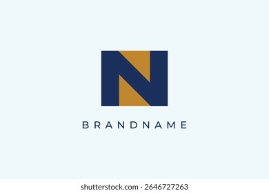 Letter N logo design vector template.