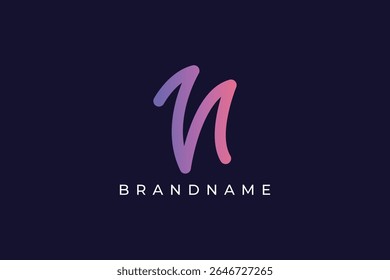 Letter N logo design vector template.