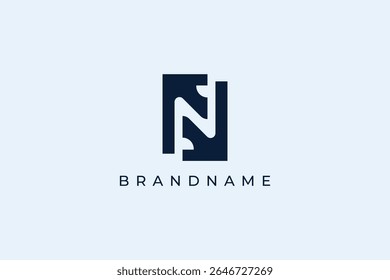 Letter N logo design vector template.