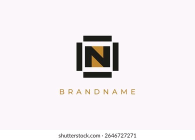 Letter N logo design vector template.