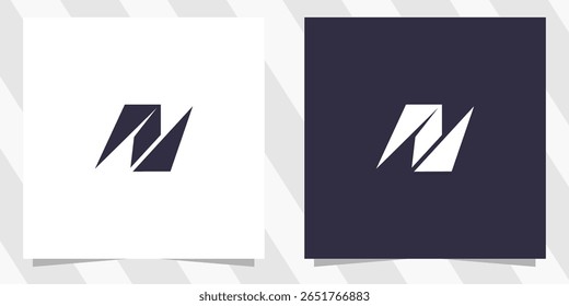 letter n logo design vector