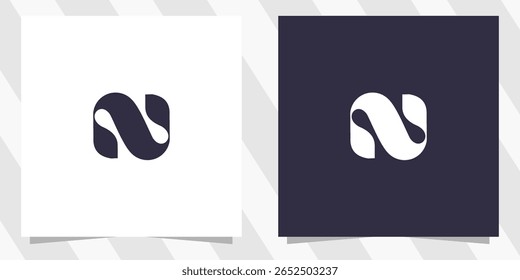 letter n logo design vector