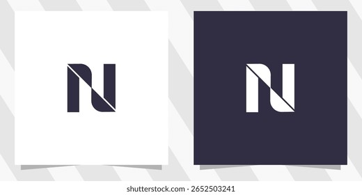 letter n logo design vector