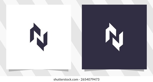 letter n logo design vector