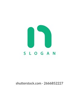 Letter n logo design vector