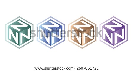 Letter n logo design vector icon symbol template