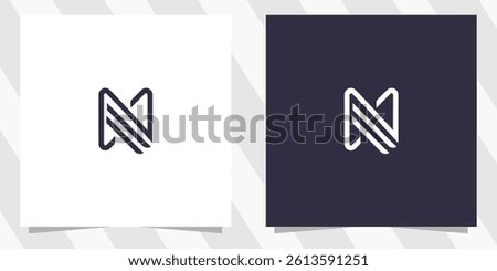 letter n logo design vector