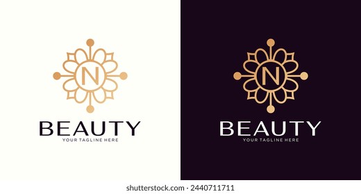 letter n logo design,Monogram design element, line art logo design. Beautiful Boutique Logo Design, Restaurant, Royalty, Cafe, Hotel, Heraldic, Jewelry, Fashion