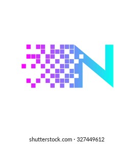 Letter N Logo Design.network digital logo icon template. technology logo, web net logo icon, Company logo