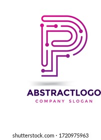 Letter N Logo mit Punkten und Punkt, Digital and Technology Corporate Identity Lines Symbol Monogramm.