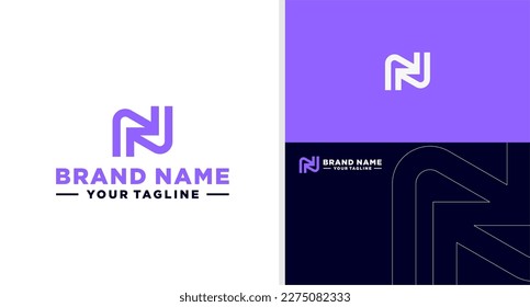 LETTER N LOGO FINANCE TECHNOLOGY ARROW TRADE EDITABLE