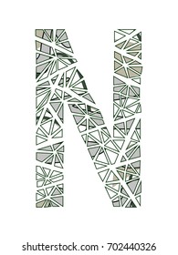 Letter N logo flower design.
