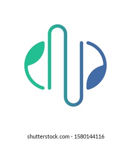 Letter N logo flower simple elegant flat design. creative gradient logo vector. abstract unique font and alphabet modern logo for company, spa, health, event, community. EPS 10.
