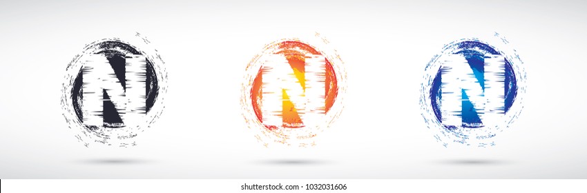 Letter N logo icon design template elements