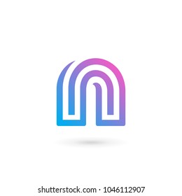 Letter N logo icon design template elements