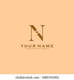 Letter N logo icon design template elements