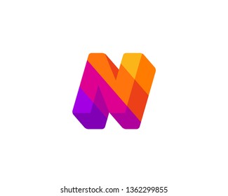 Letter N logo icon design template elements