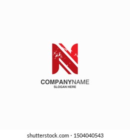 Letter N Logo Icon Design Template Stock Vector