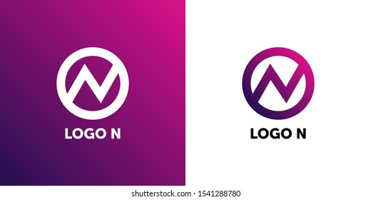 Letter N logo icon design template element.