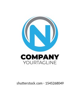 Letter N logo icon design template elements