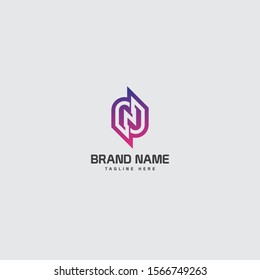 Letter N logo icon design template elements