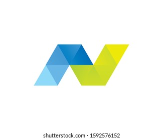 Letter N logo icon design template elements