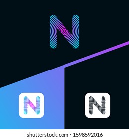 Letter N logo icon design template elements