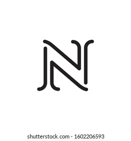 Letter N logo icon design template elements