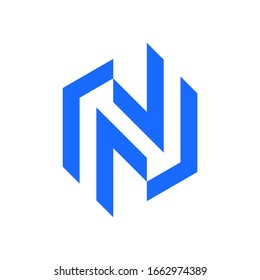 Logo de la letra N. Diseño de iconos. Elementos de plantilla - signo vectorial