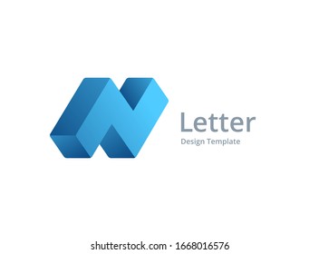 Letter N logo icon design template elements