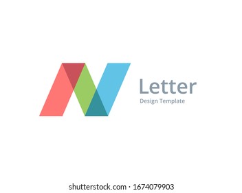 Letter N logo icon design template elements