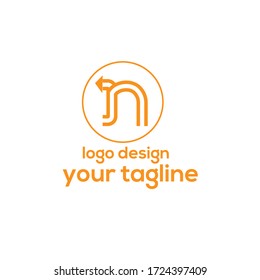 Design-Vorlage für das Buchstaben N-Logo