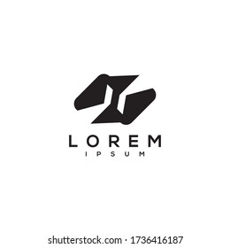 elementos de plantilla de diseño de iconos de logotipo de letra N