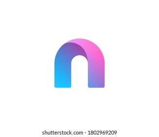 Letter N logo icon design template elements