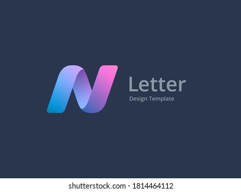 Letter N logo icon design template elements