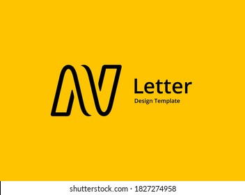 Letter N logo icon design template elements