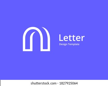 Letter N logo icon design template elements