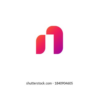 Letter N logo icon design template elements