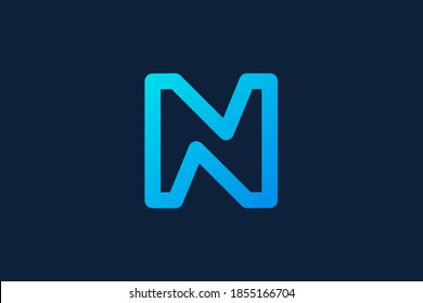 Letter n logo icon design template element