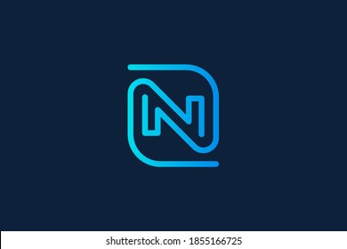 Letter n logo icon design template element