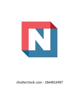 Letter N logo icon design template elements. 