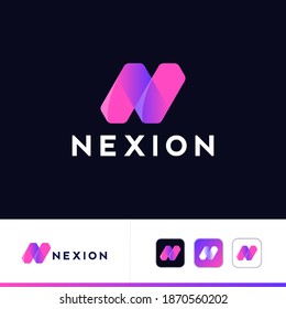 Letter N logo icon design template elements