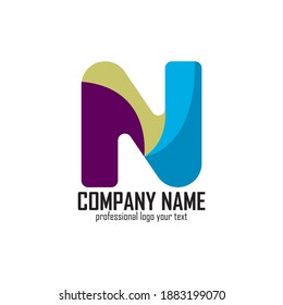 Letter N logo icon design template elements
