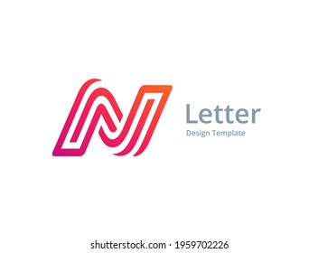 Letter N logo icon design template elements